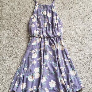 Purple floral dress